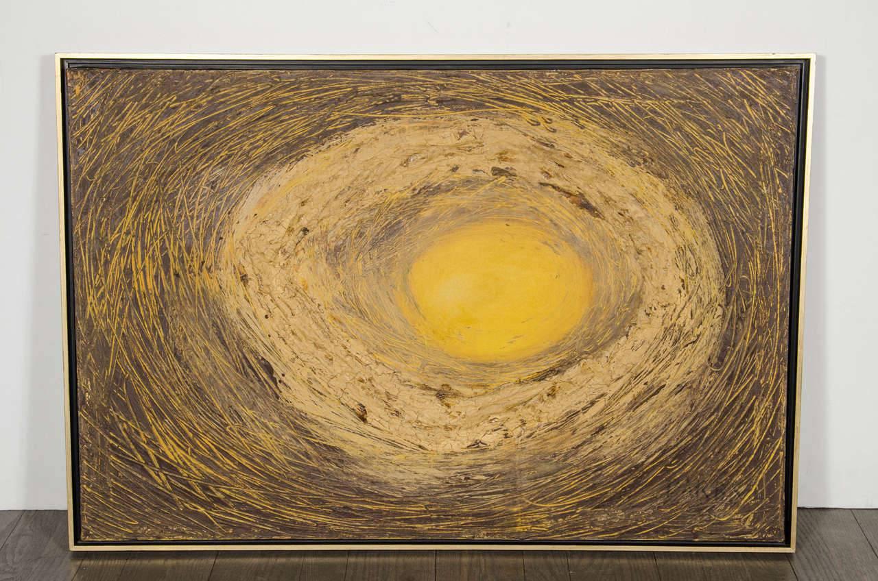 Lyrical Color Field Abstraction Oil on Canvas Painting, c. 1965 - Brown Abstract Painting by Walter Darby Bannard