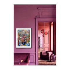 Black Dog Painted, acrylic paint Original Signed