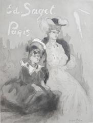 Carte Adresse Sagot Femme et Fillette