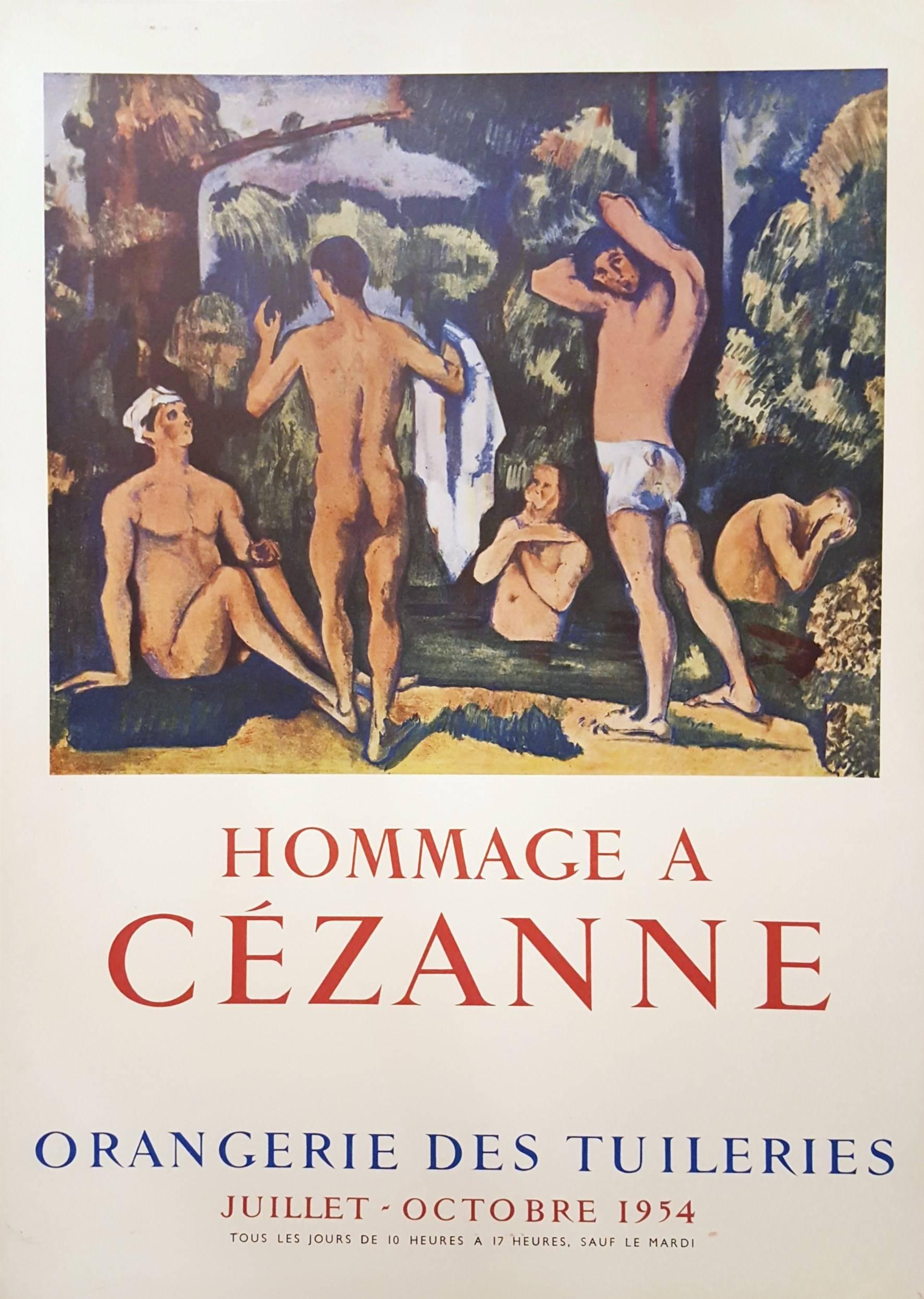 After Paul Cezanne Nude Print - Expo 54 - Hommage a Cezanne