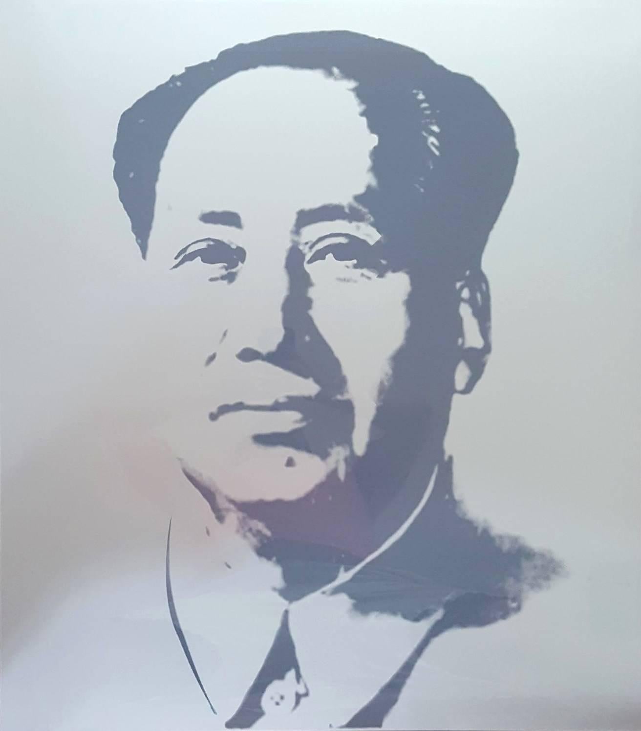 Unknown Portrait Print - Framed Mao Sunday B. Morning Silkscreen