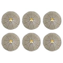 Orrefors of Sweden Crystal Flush Mount Ceiling Light 3