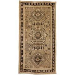 Antique Khotan Rug with Modern Tribal Design in Muted Colors 5