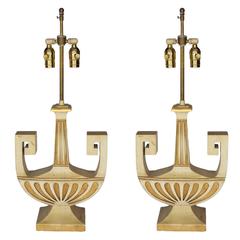 Pair of "Full Bodied" Lamps in Greco-Roman Motif