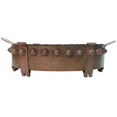 Antique Hammered Copper Jardiniere