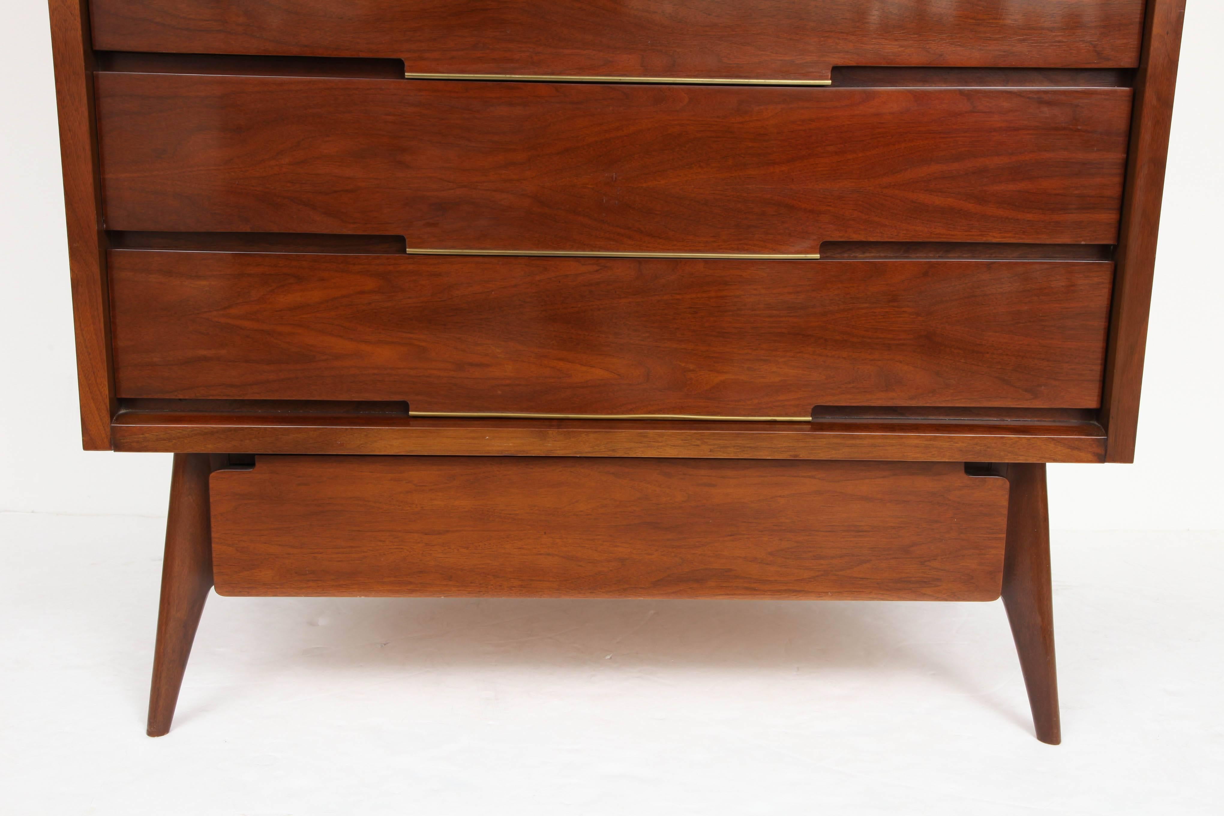 Mid-20th Century Hokewood Highboy Chest of Drawers