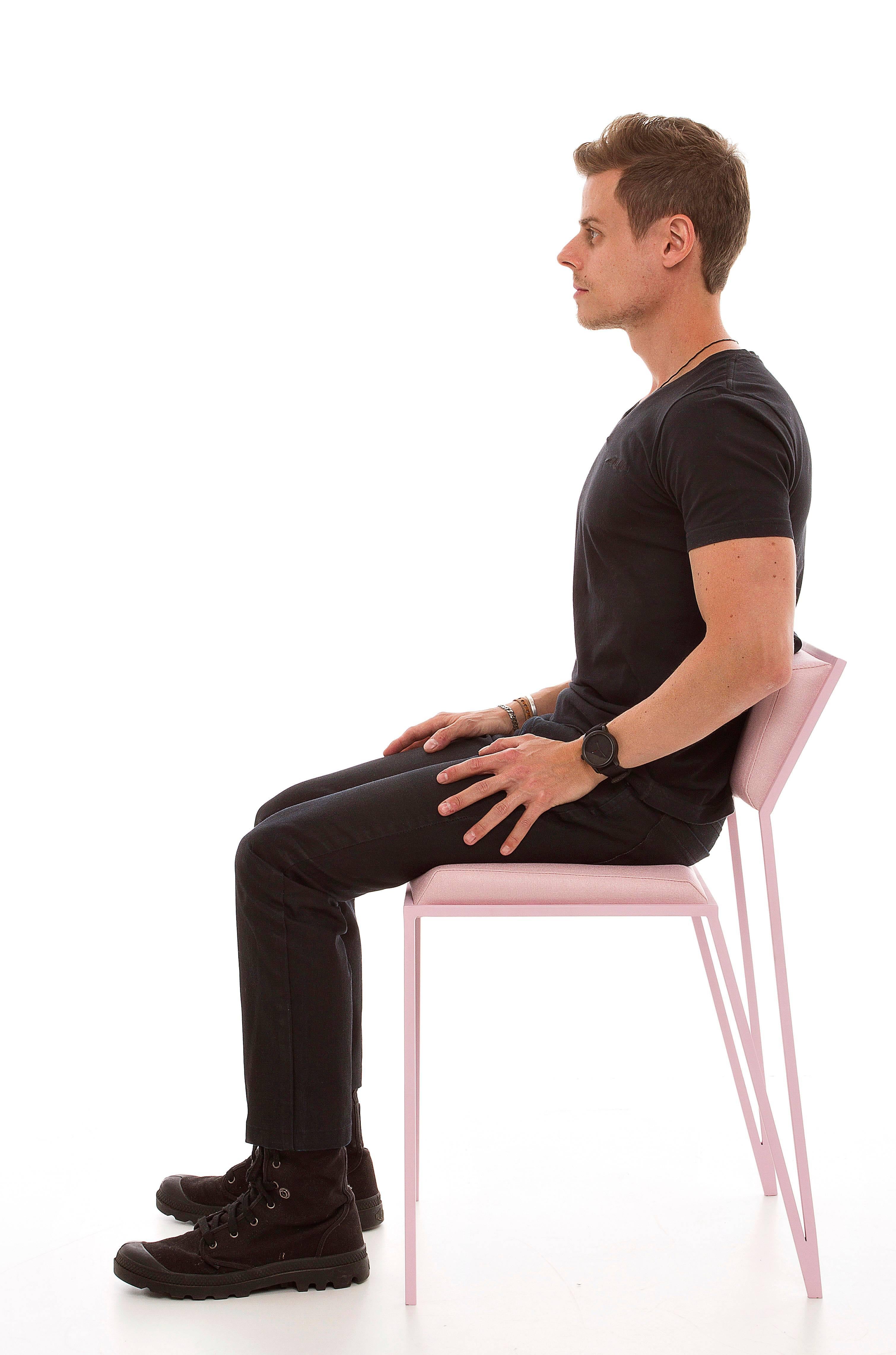 Minimalist Chair in Steel, Brazilian Contemporary Style 3
