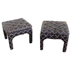 Pair of Square Tufted Benches