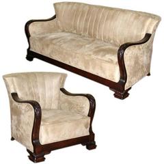 Swedish Sofa and Chair, 1930s 5