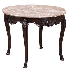 Vintage French Regence Marble Top Table