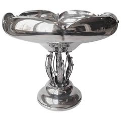 Mid-Century Sterling Compote of Modern Design Attributed to Hans Christensen