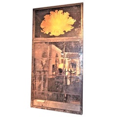 Distressed Glass Venetian Style Pier Mirror of Neoclassical Inspiration