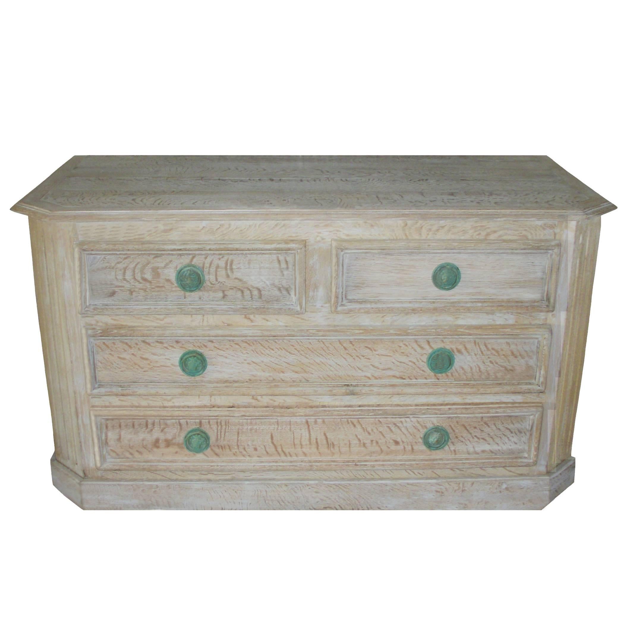 French Cerused Oak Commode For Sale