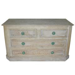 French Cerused Oak Commode