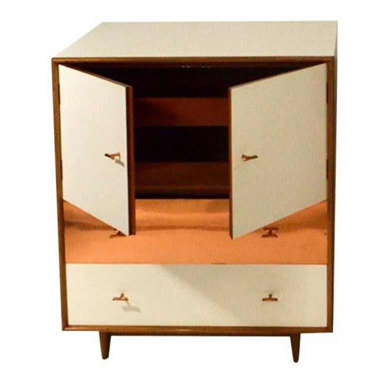 Japanese, 1950s Cabinet with Copper and White Drawers for Kimono's
