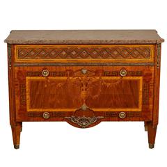 20th Century Italian Empire Chest of Drawers with Marble Top