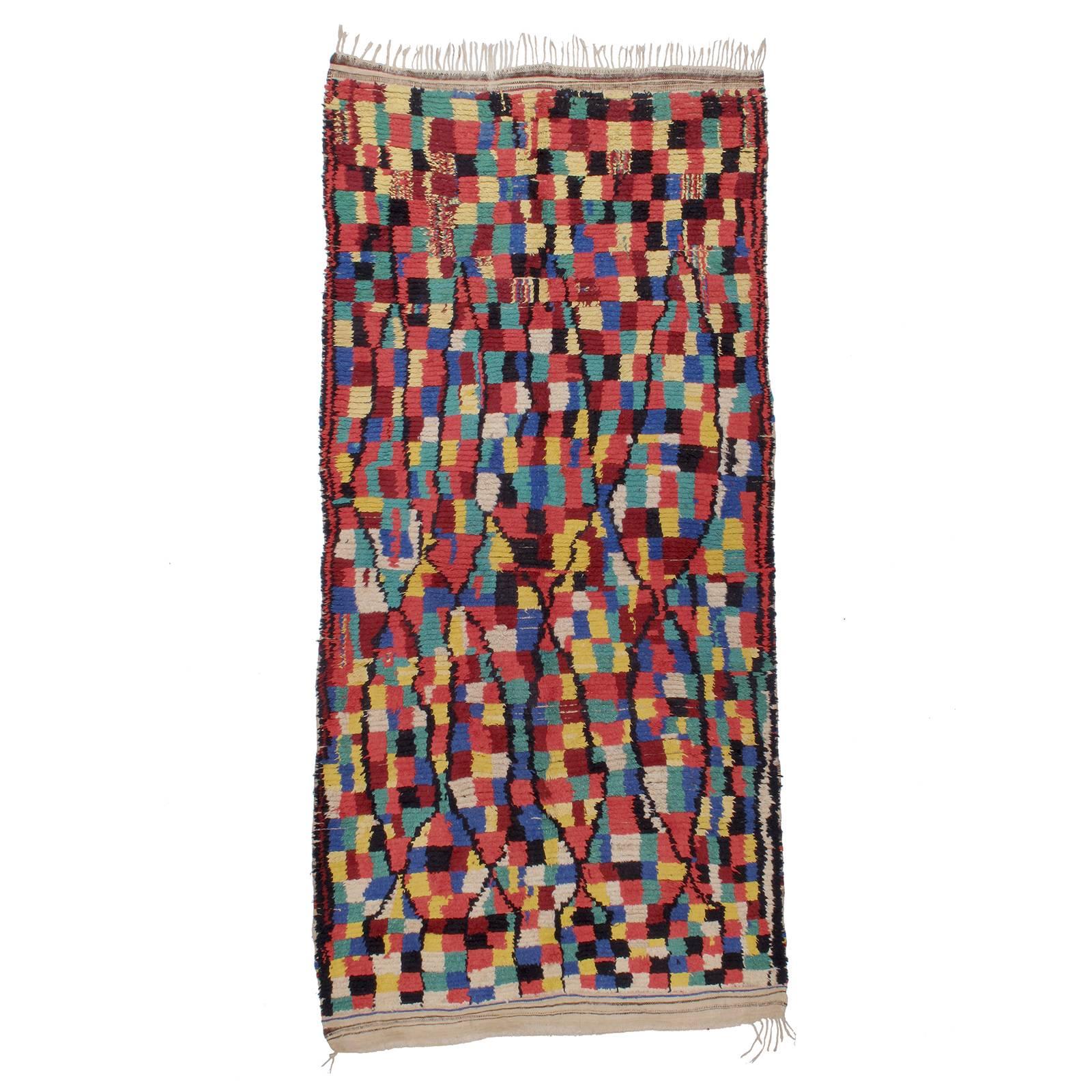 "Rainbow" Azilal Moroccan Berber Rug For Sale