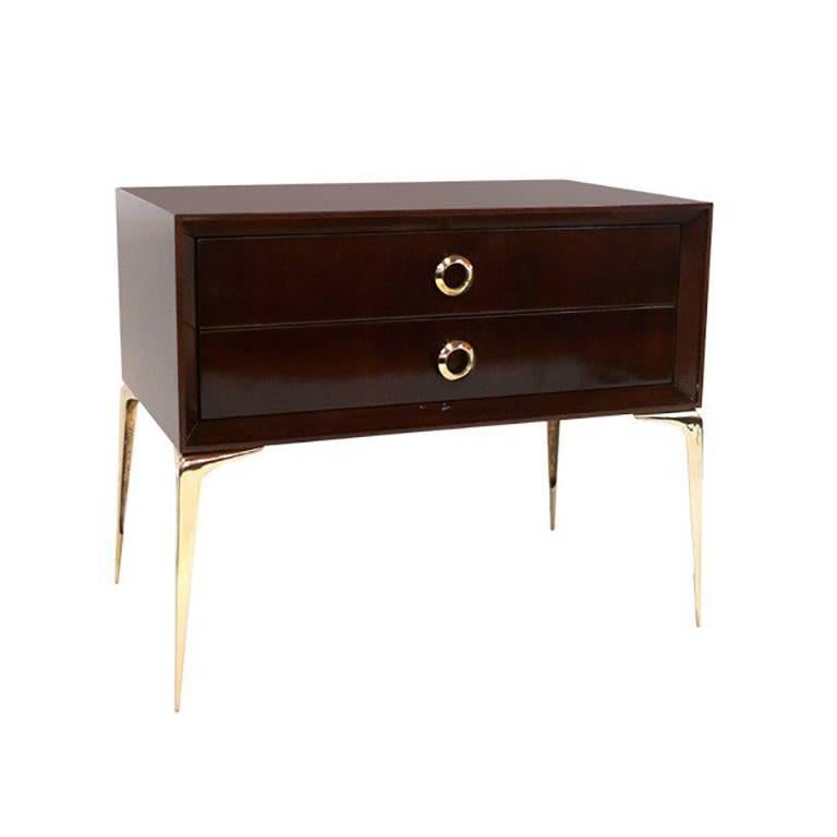 Stiletto Double-Drawer End Table For Sale