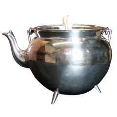 Silver Plated Tea-Pot with Cover and Bone Finial