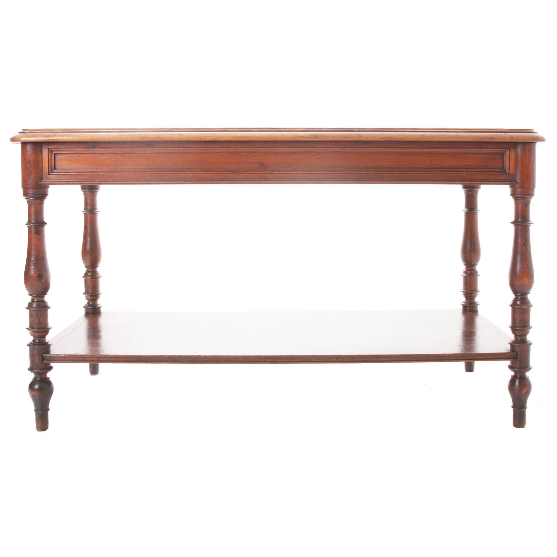 French 19th Century Pine Draper's Table From Brittany