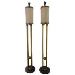 Pair of Brass Torchieres 10
