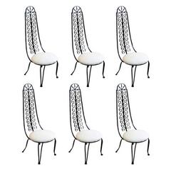 Retro Set of Six Chairs in the Style of Salterini