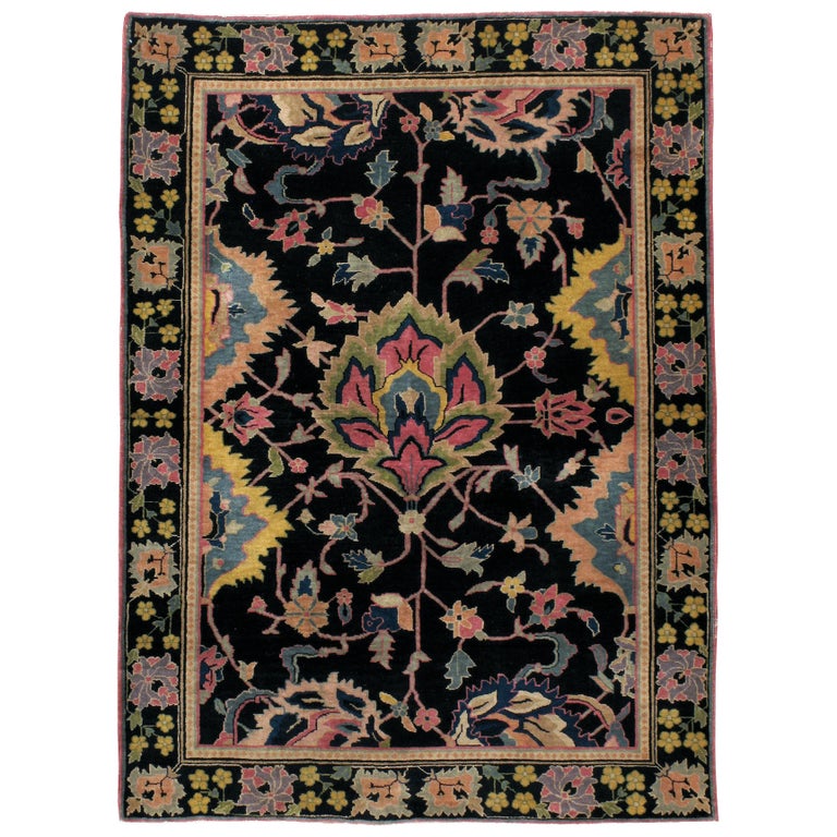 Vintage Indian Lahore Rug For Sale at 1stDibs