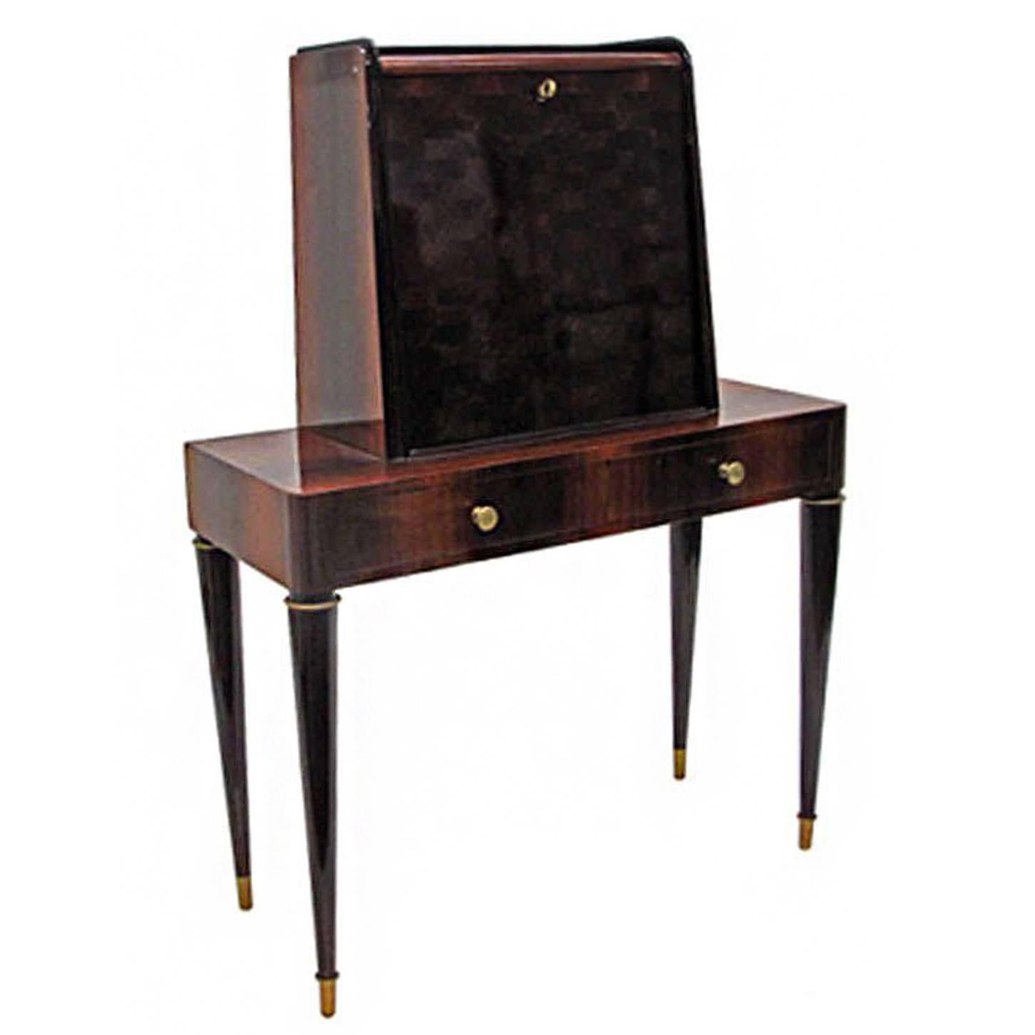 1950s Parquet Palisander Ladies Writing Desk