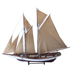 Vintage Large Model Sailboat