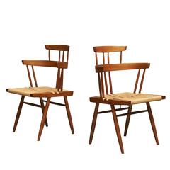 Vintage Nakashima Studios Grass-Seated Chairs
