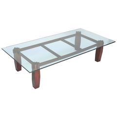 Long 1960s Brazilian Jacaranda Coffee Table by Jorge Zalszupin 5