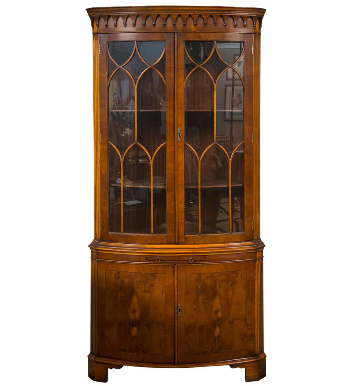 English Bow Front Corner Cabinet by Bevan Funnell