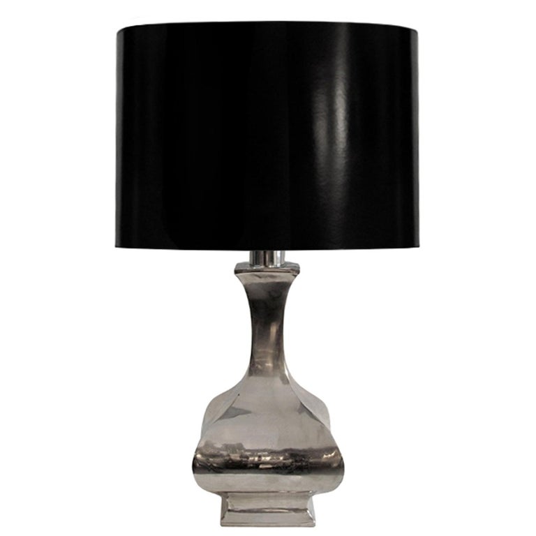 Nickel Baluster Table Lamp For Sale