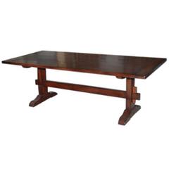 Trestle Table with Extensions, Walnut