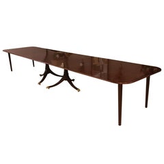 Monumental English, Georgian Style Dining Table 16 Feet Long.