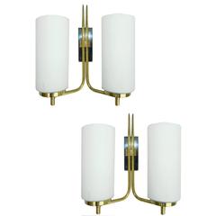 French Pair of 1960s Sconces