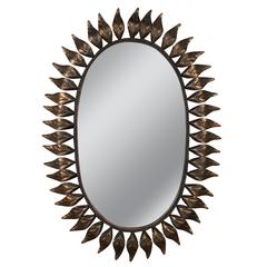 Oval Copper Sunburst Mirror 11