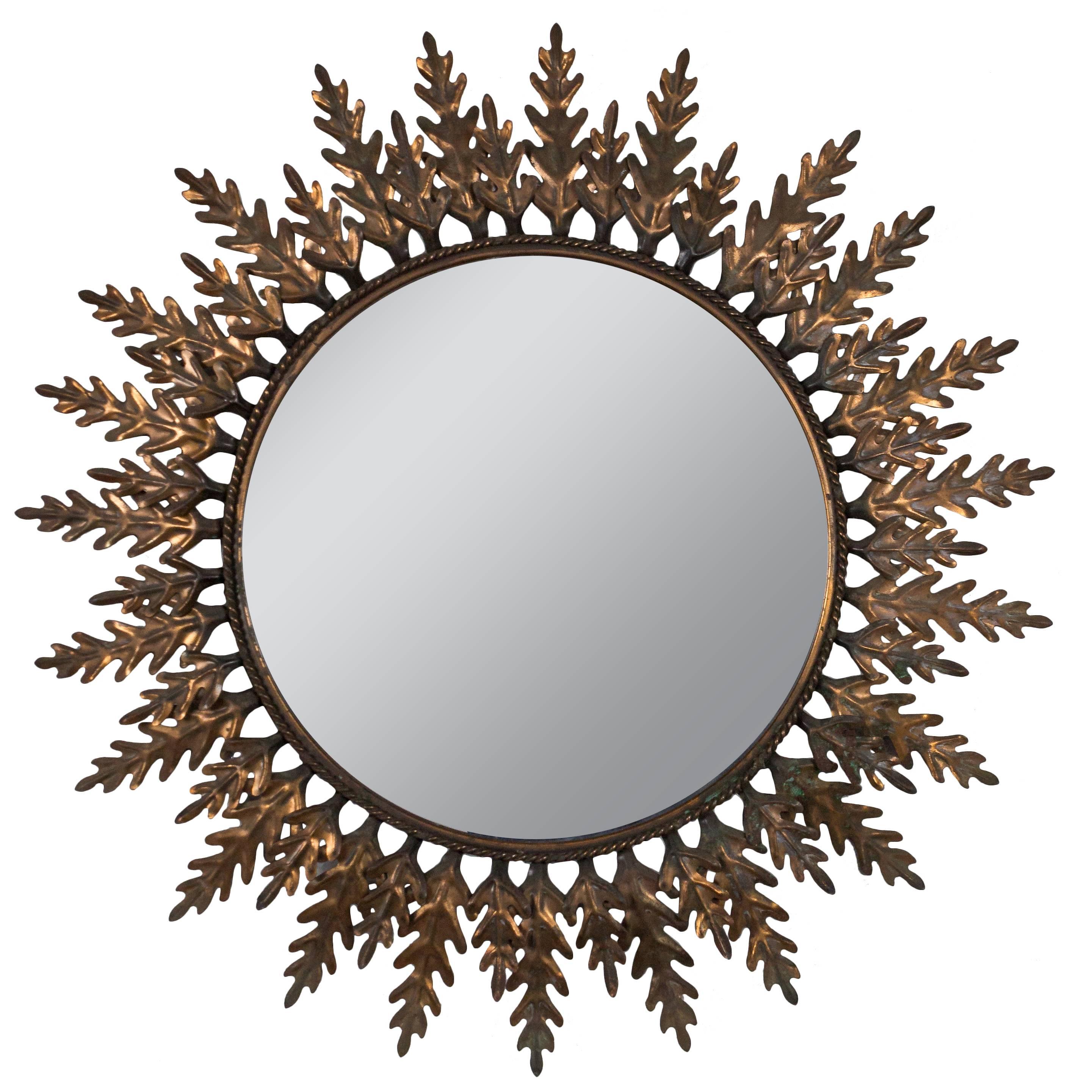 Copper-Plated Spanish Sunburst Mirror