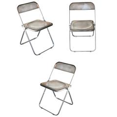 3 chaises « Plia » de Giancarlo Piretti pour Castelli  Vente du samedi**