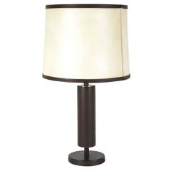 French Leather Table Lamp, circa 1940s 4