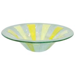 Fused Art Glass Bowl by Michael and Frances Higgins