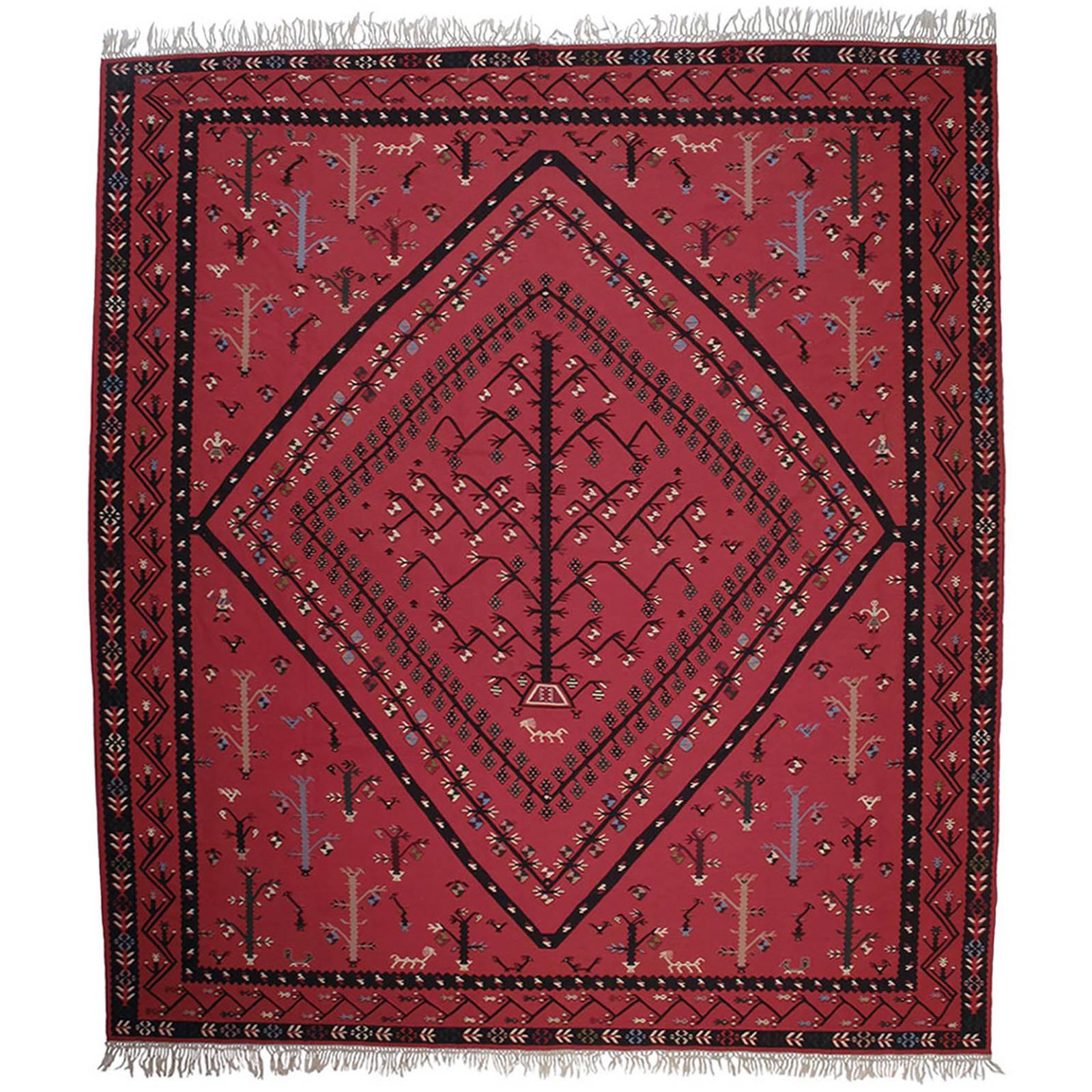 Large Sharkoy Kilim Rug For Sale