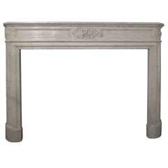 19th Century Louis XVI Style Carrara Marble Fireplace Mantel 10