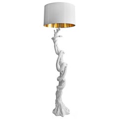 Flair Exclusive Serpent and Tree Floor Lamp Handcrafted by George Sellers