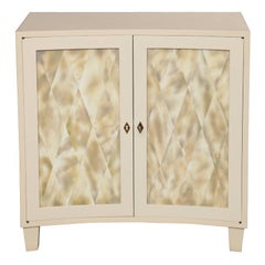 Liz O'Brien Editions Two-Door Cabinet in Faux Ivory Horn Finish