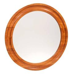 Danish Teak Round Mirror 11