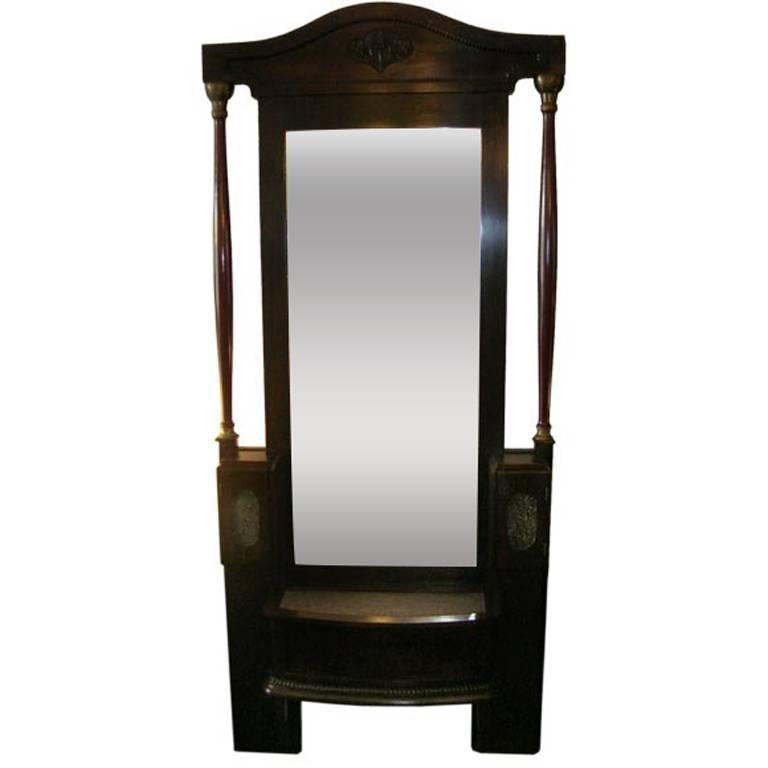 French Empire Large Self Standing Mirror For Sale