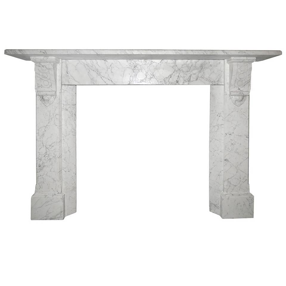 Antique William IV Marble Fireplace Mantel For Sale