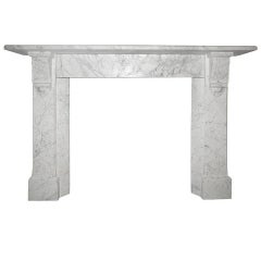 Antique William IV Marble Fireplace Mantel