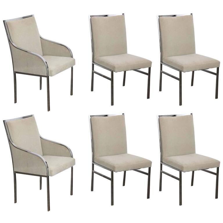 S 6 Mid Century Modern Style Of Pierre Cardin Chrome Dining Chairs S 6 Mid Century Modern Style Of Pierre Cardin Chrome Dining Chairs For